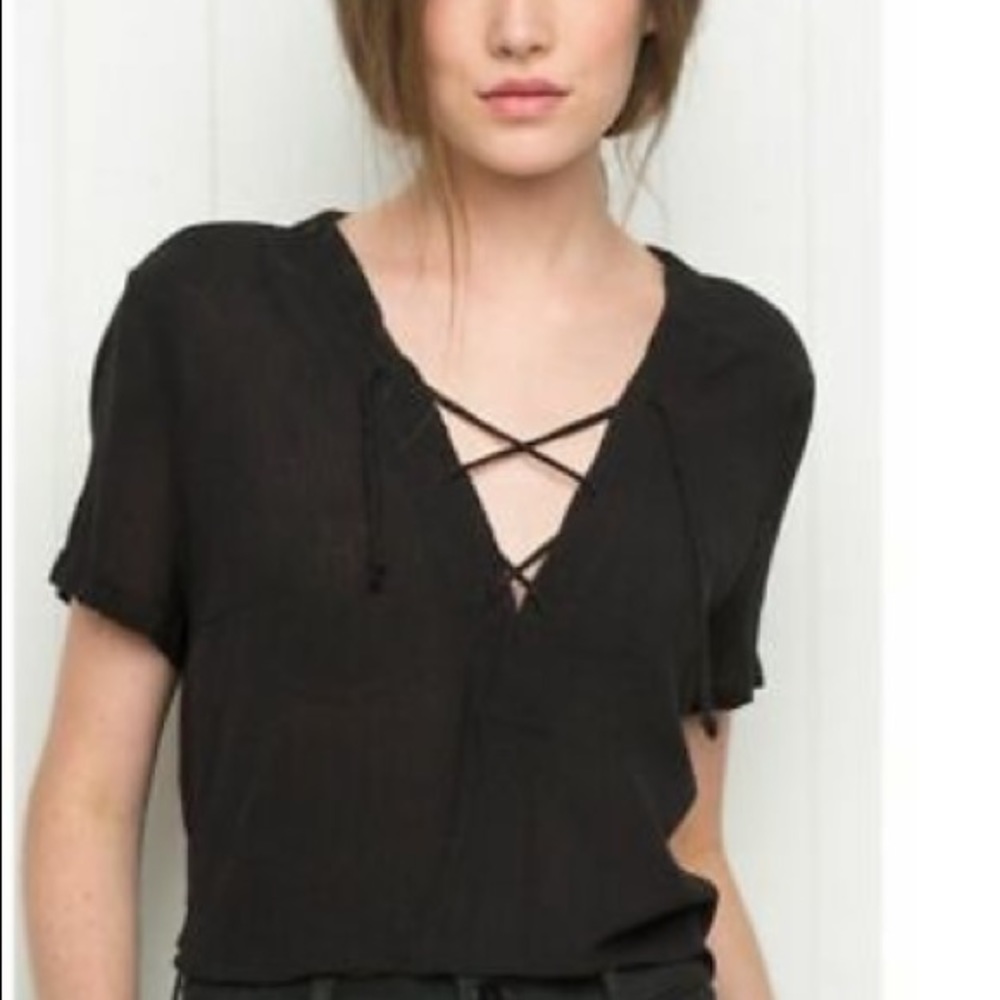 Brandy Melville lace up top